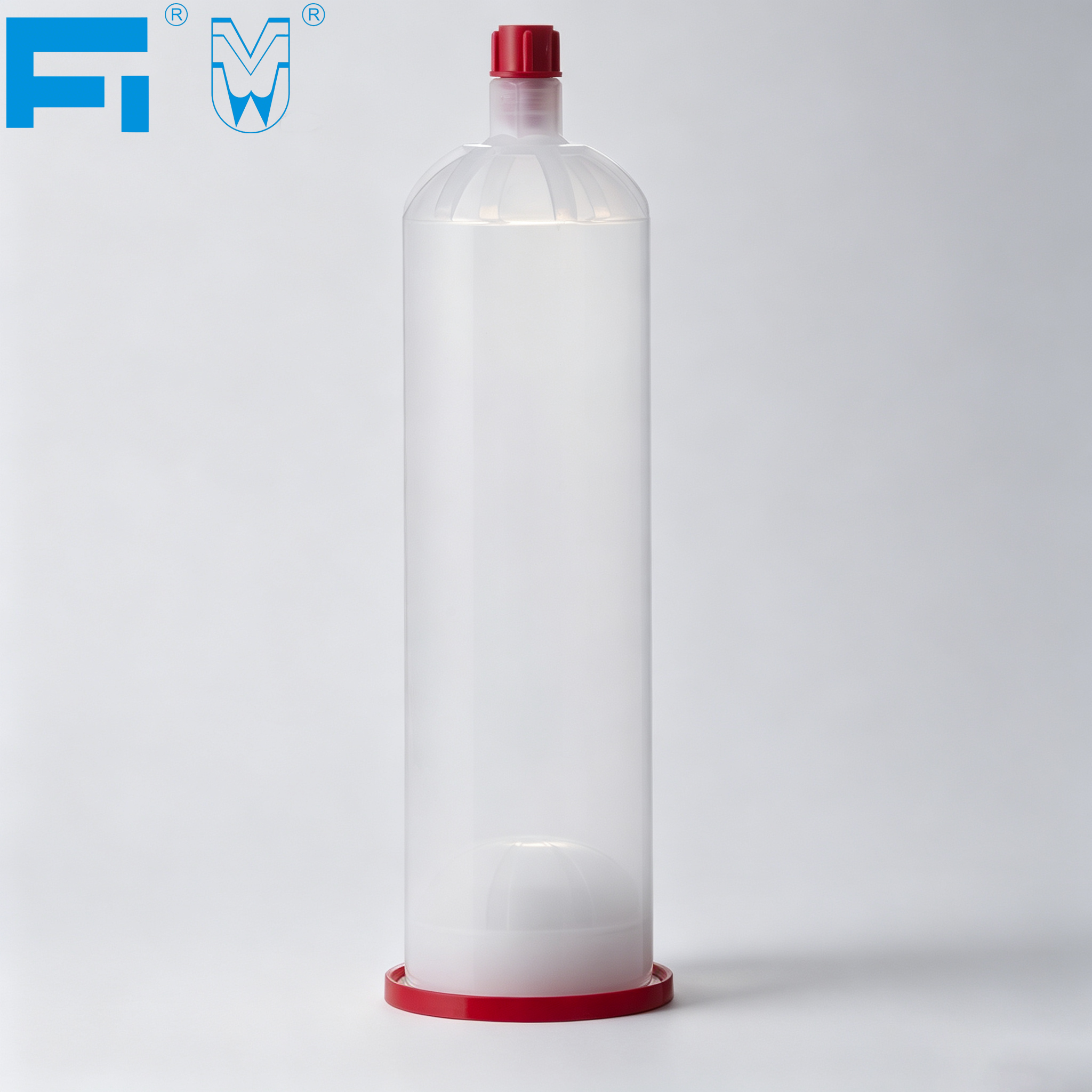 600 ml transparenter Leimzylinder, Kunststoffkartusche mit großem Fassungsvermögen, pneumatische Dosierspritzenzylinder für den Einsatz in der Industrie, Dichtmittel und Klebstoff