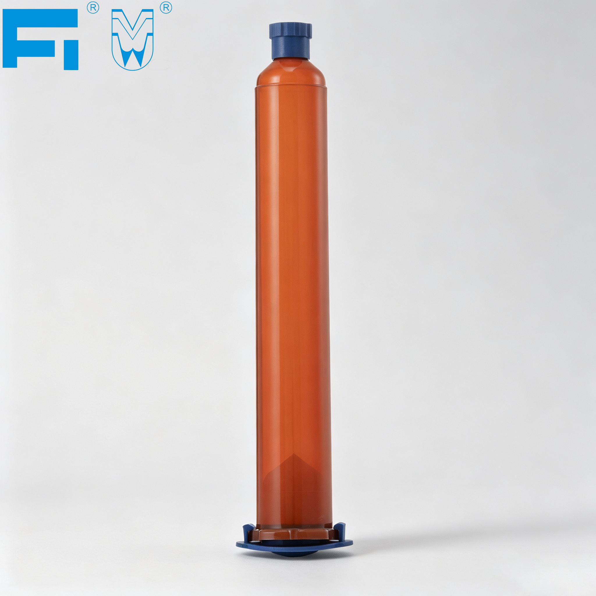 Neue 50-ml-Kunststoffkartusche im amerikanischen Stil mit bernsteinfarbener pneumatischer Dosierspritze für den industriellen Einsatz für Dichtmittel- und Klebstoffverpackungen